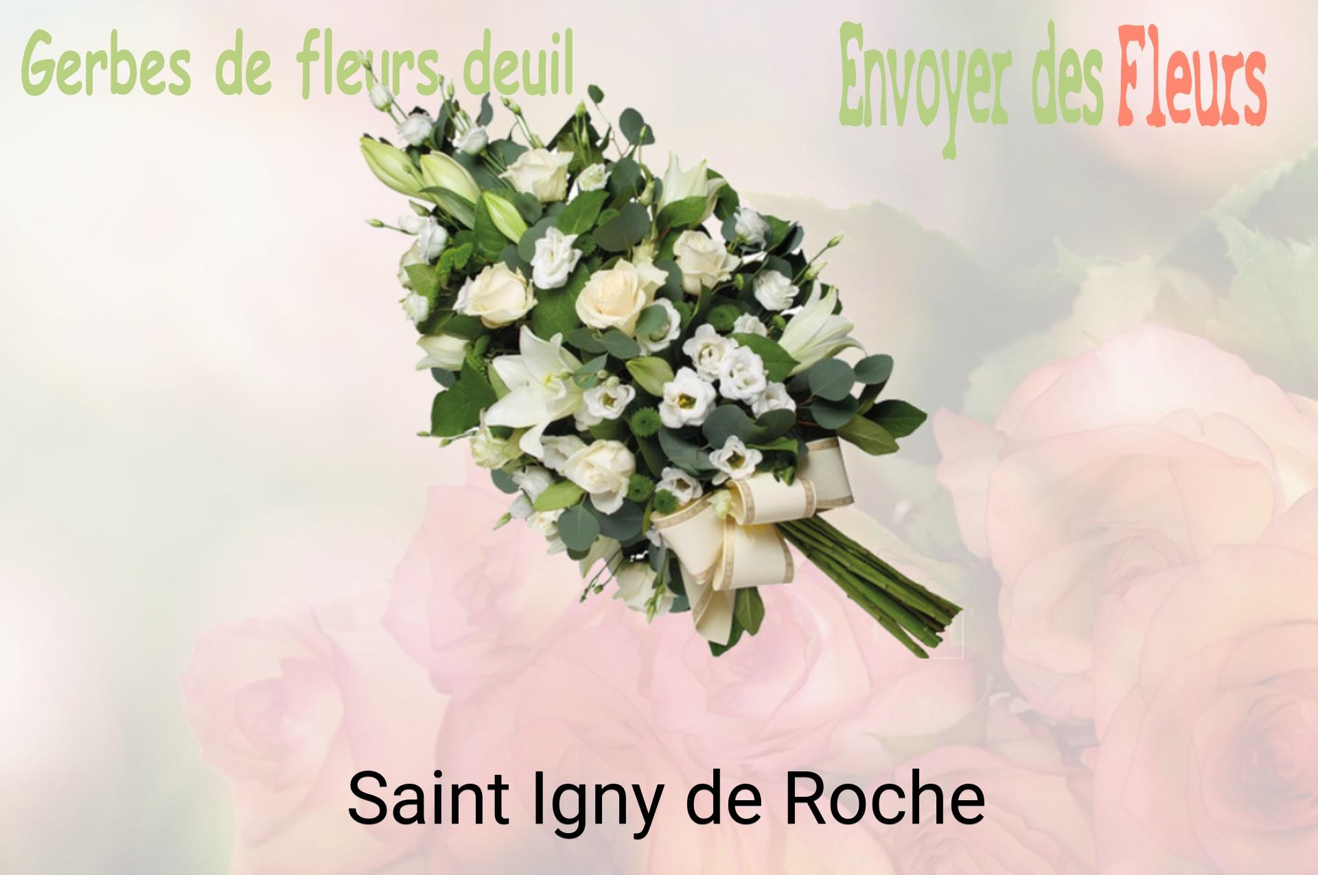 Gerbe de fleurs de deuil livrée à Saint-Igny-de-Roche